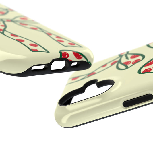 Classic red and green bow tough case