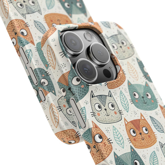 iPhone 16 Pro snap phone case close up - Cute Kitty Face