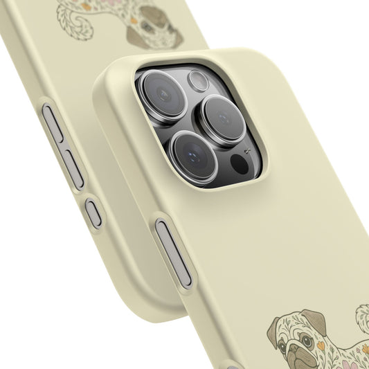 iPhone 16 Pro snap phone case close up - Flower Bulldog