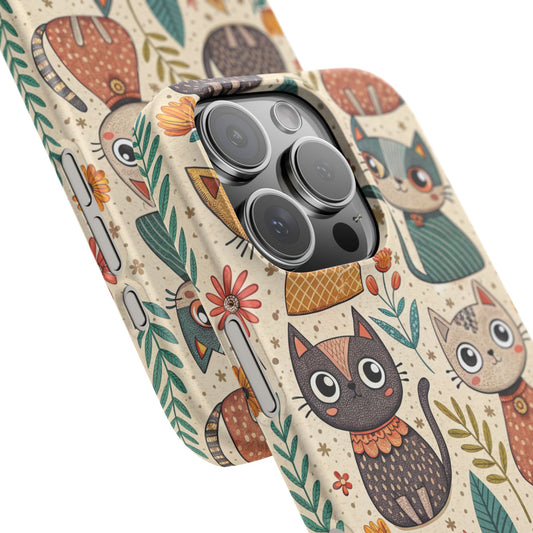 iPhone 16 Pro snap phone case close up - Little Cat Pals