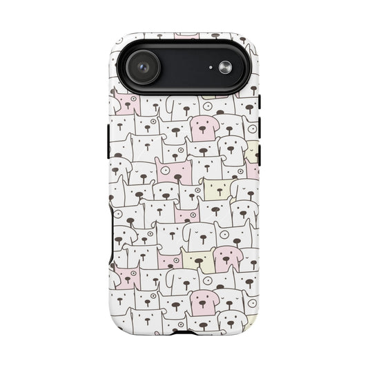 iPhone 17 Air magsafe phone case - Cute Yellow Pink Dogs Drawing