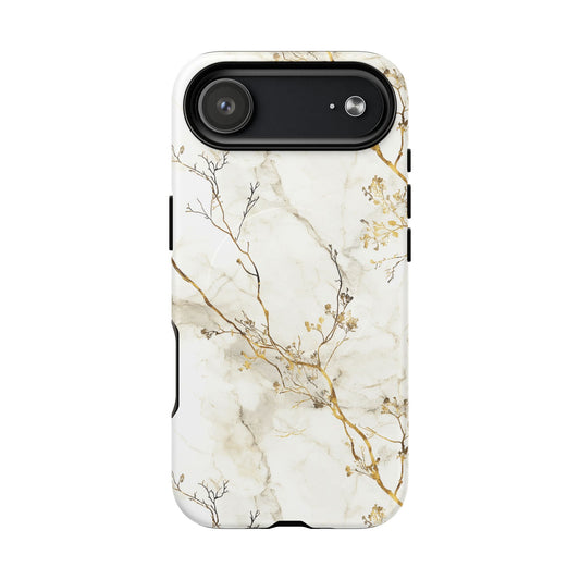 iPhone 17 Air magsafe phone case - Gold Branches Marble