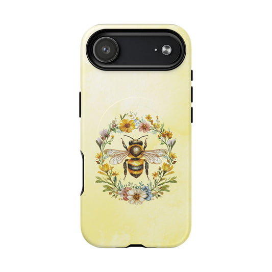 iPhone 17 Air magsafe phone case - Whimsical Bee with Floral