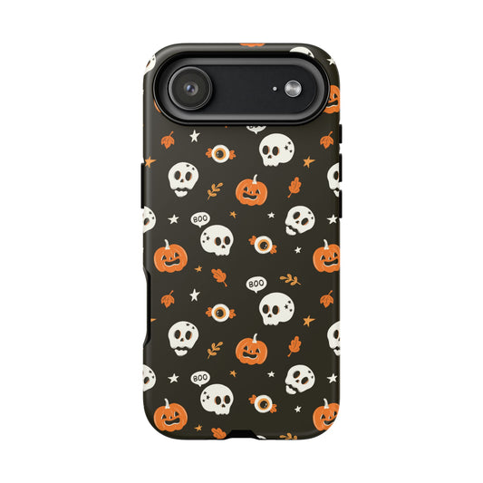 iPhone 17 Air phone case - Pumpkin and Cute Skulls Pattern