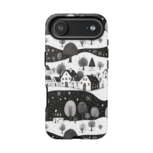iPhone 17 Air phone case - Winter Village Night