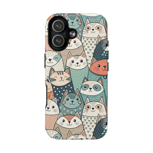 Magnetic Case for iPhone 17 in a matte finish with animal group print