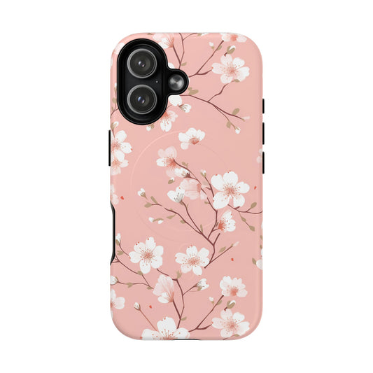 Sakura Bloom magnetic tough case for iPhone 17