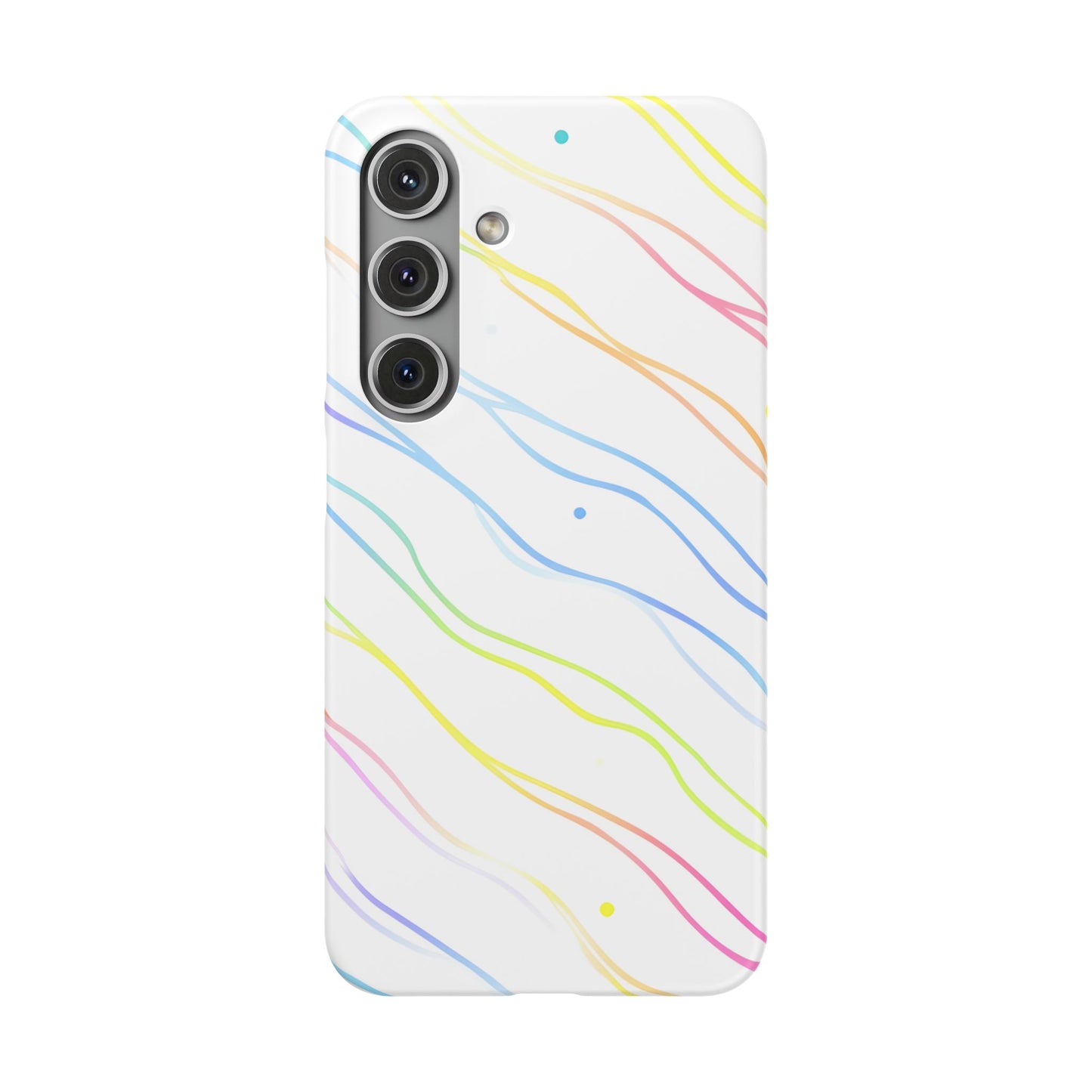 Samsung Galaxy S24 snap phone case - Colourful Curved Lines