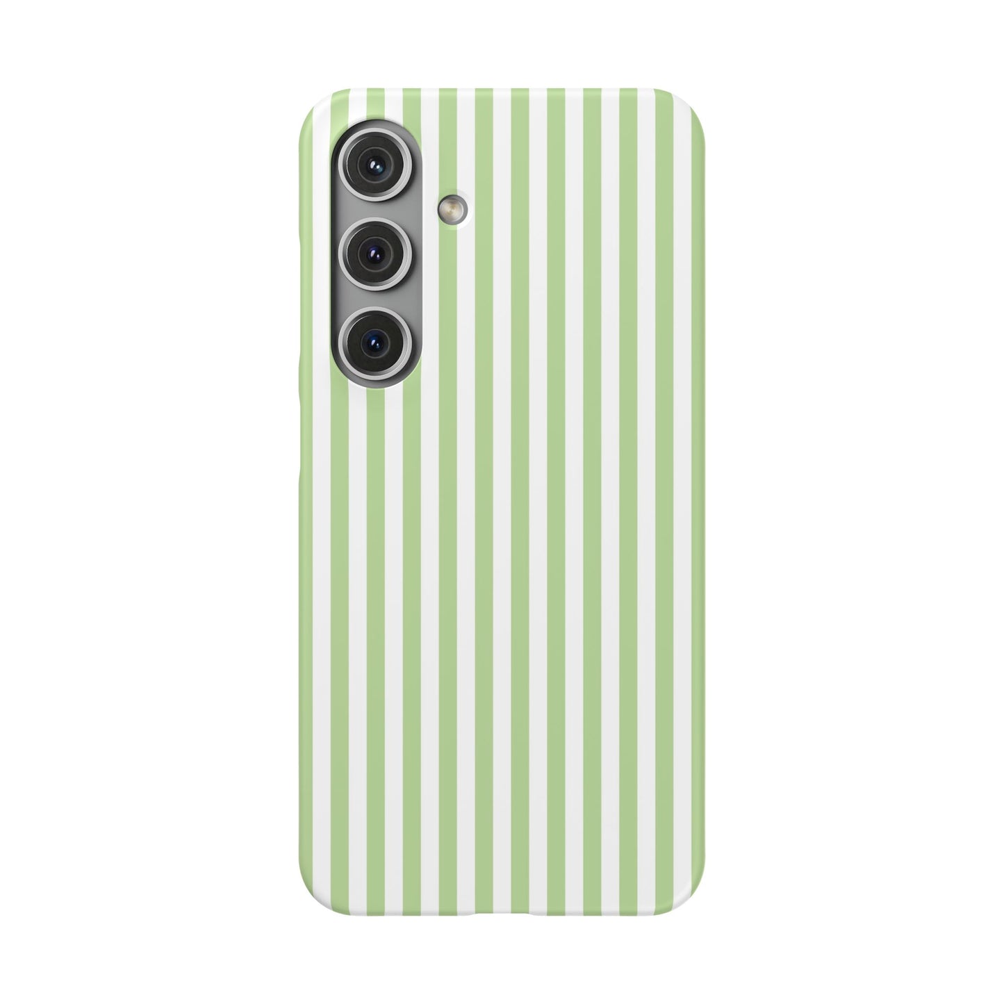 Samsung Galaxy S24 snap phone case - Green Stripes