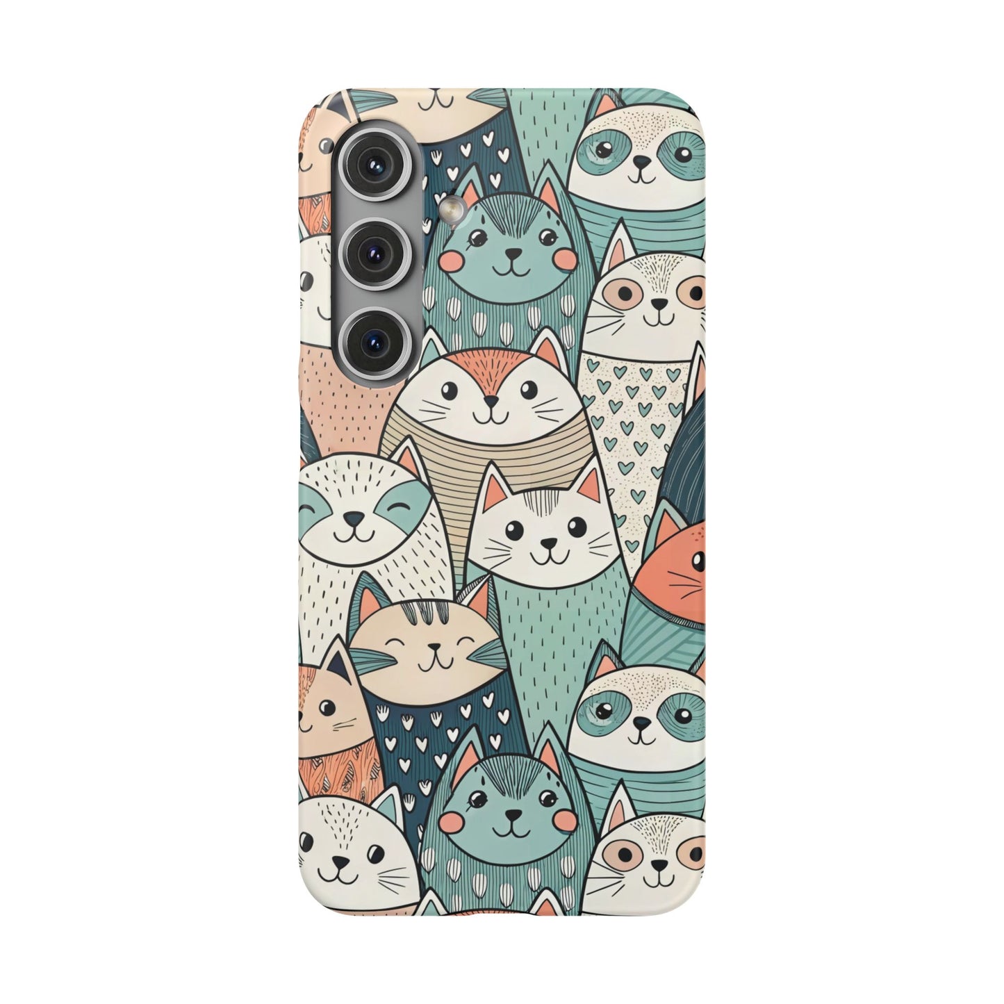 Samsung Galaxy S24 snap phone case - Group of Cute Animals