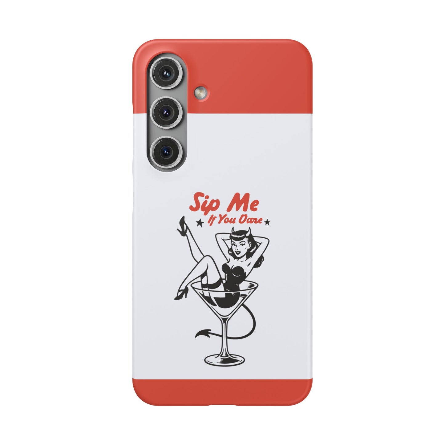 Samsung Galaxy S24 snap phone case - Lady and a Wine Glass