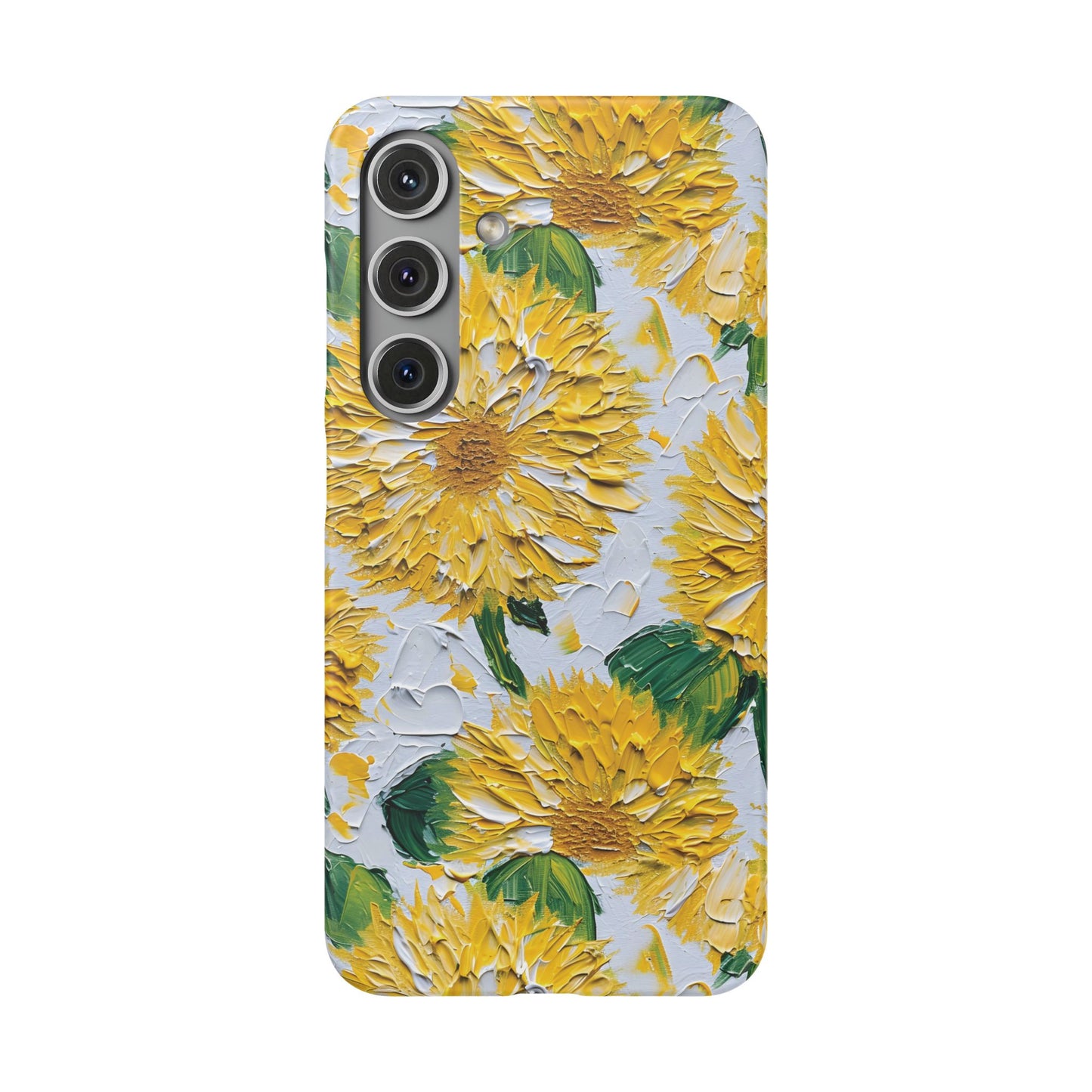 Deep yellow botanical snap on case for Samsung Galaxy S24
