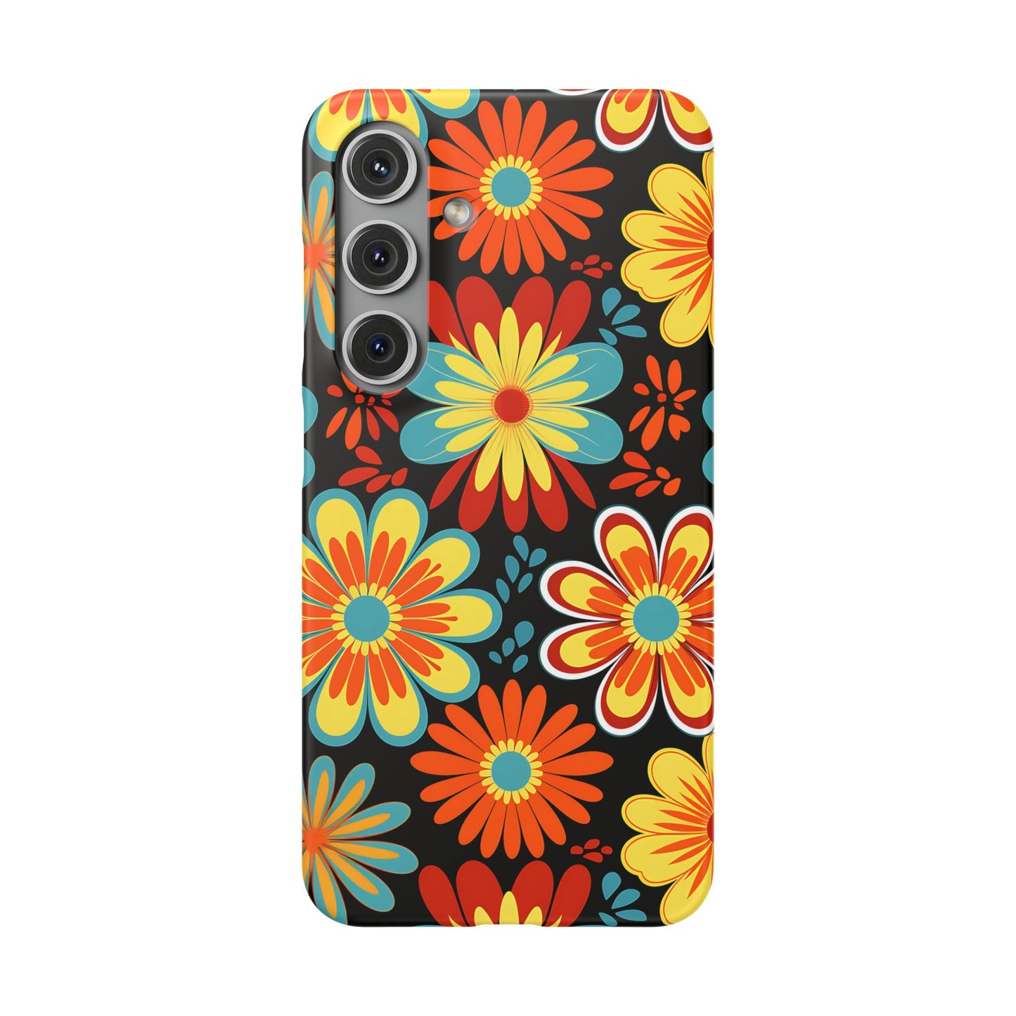 Minimalist retro flower snap case for Samsung galaxy s24