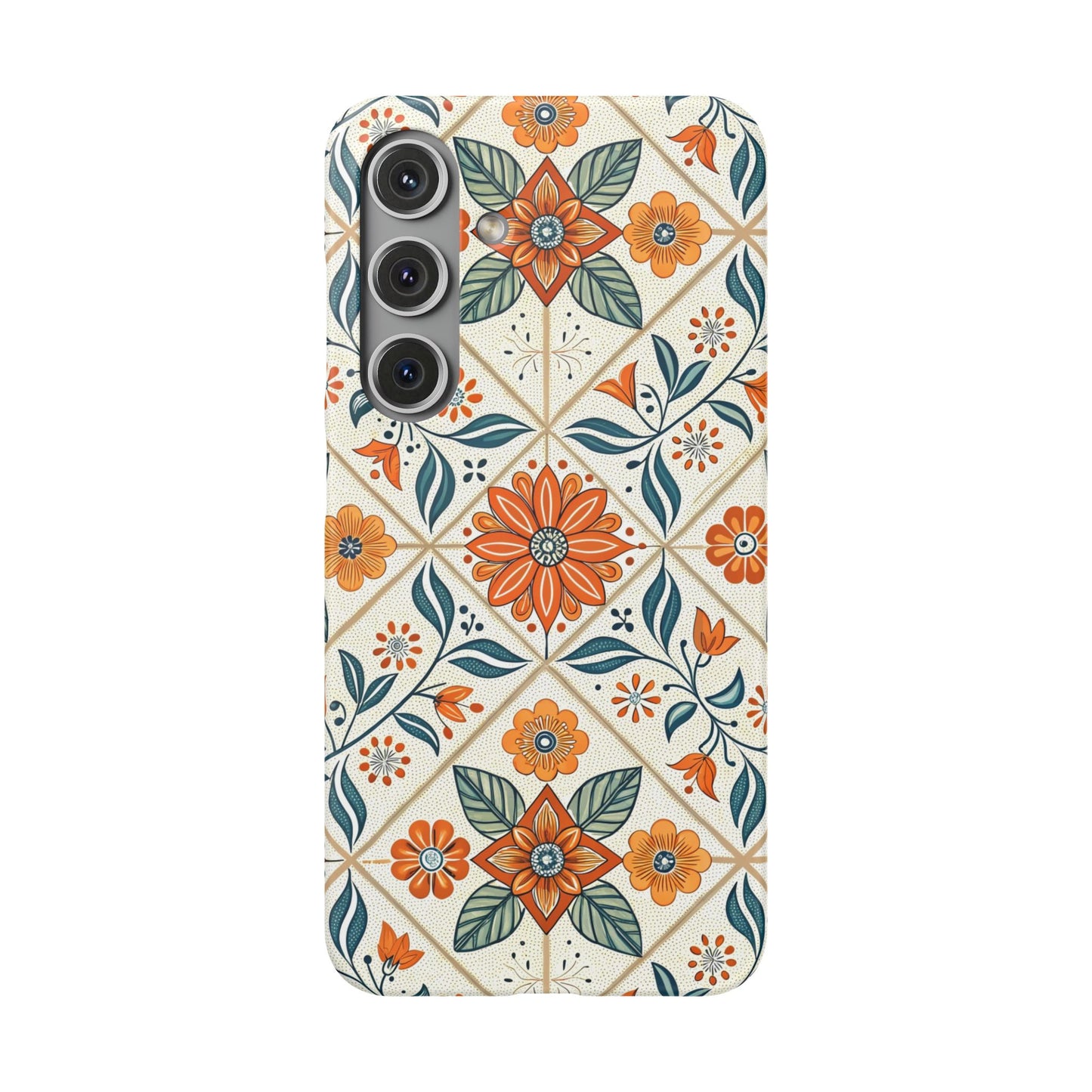 Minimalist tile flower case for Samsung Galaxy S24