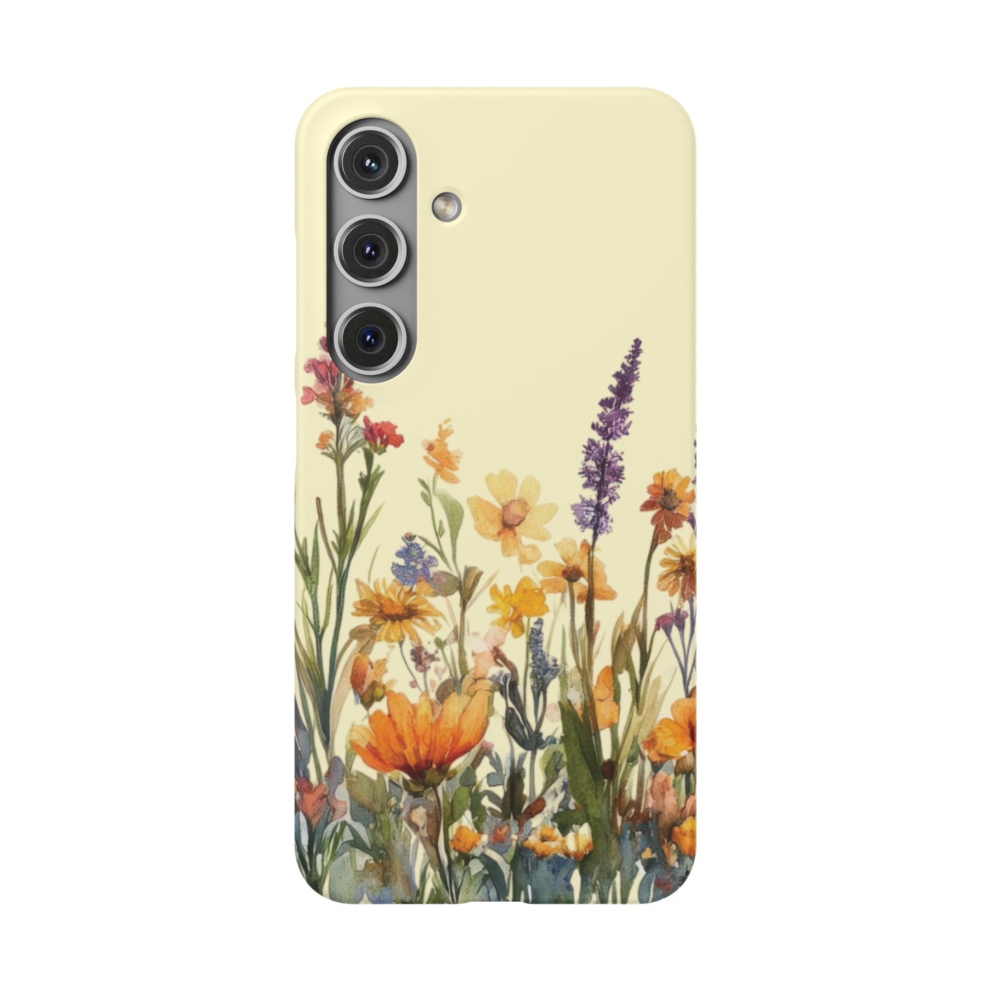 Samsung Galaxy S24 snap phone case - Watercolour Garden Flower