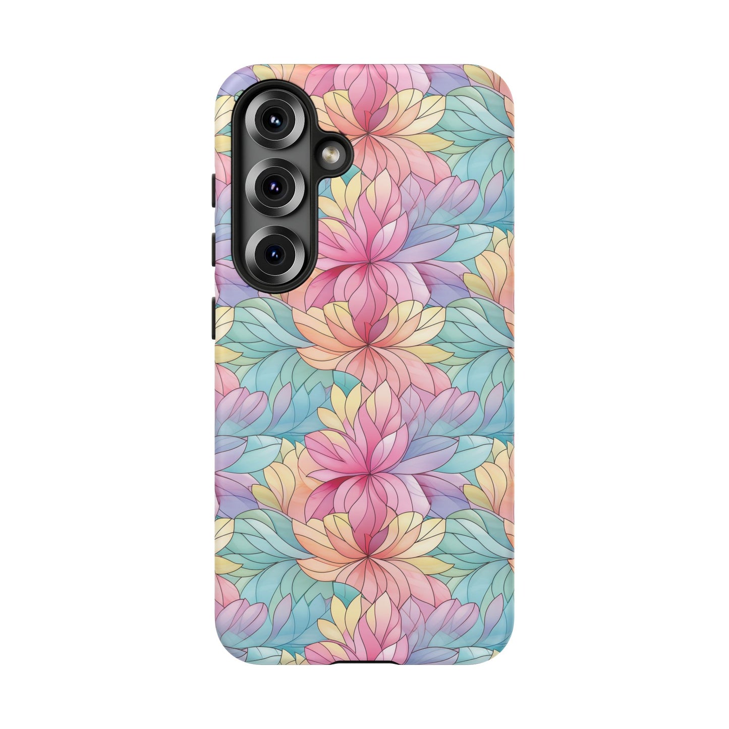 Samsung Galaxy S25 phone case - Colourful Flower Stained Glass