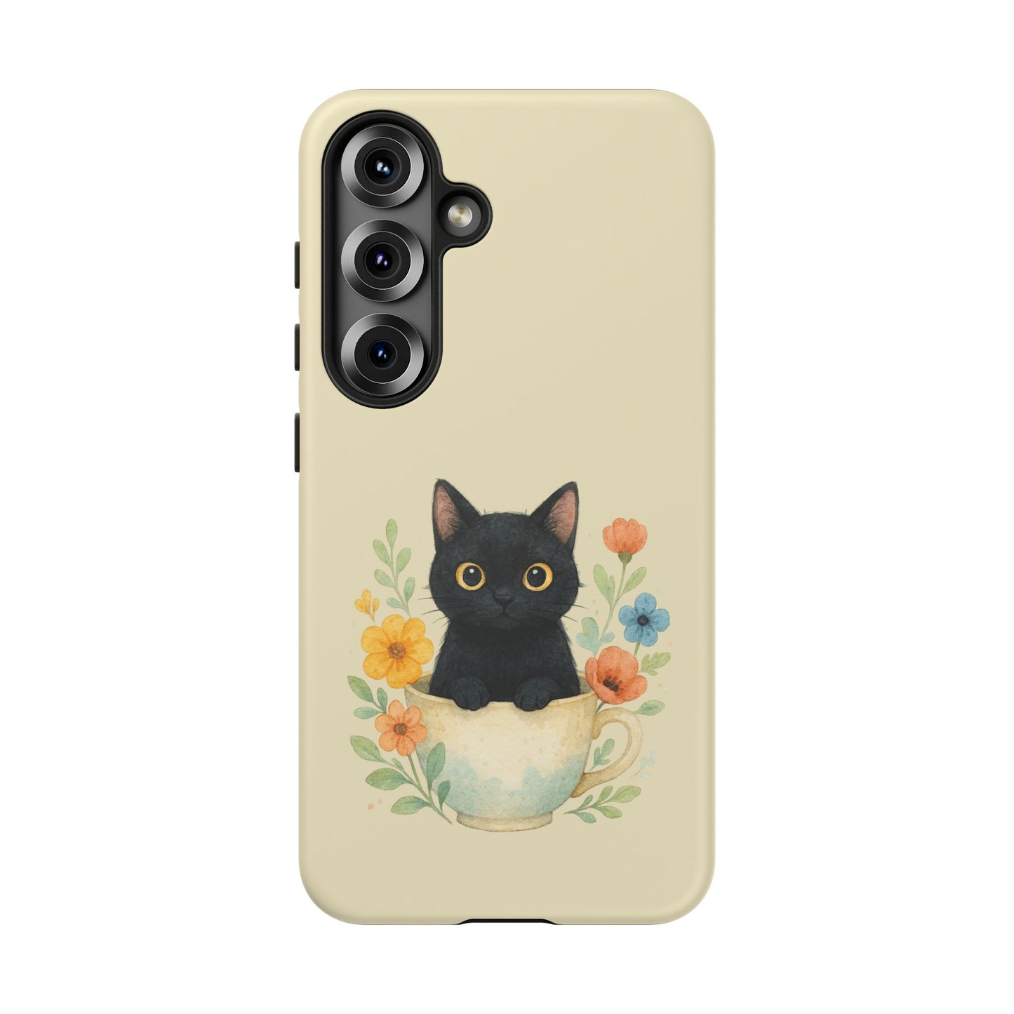High definition kitten pack print on a protective Samsung Galaxy S25 tough case