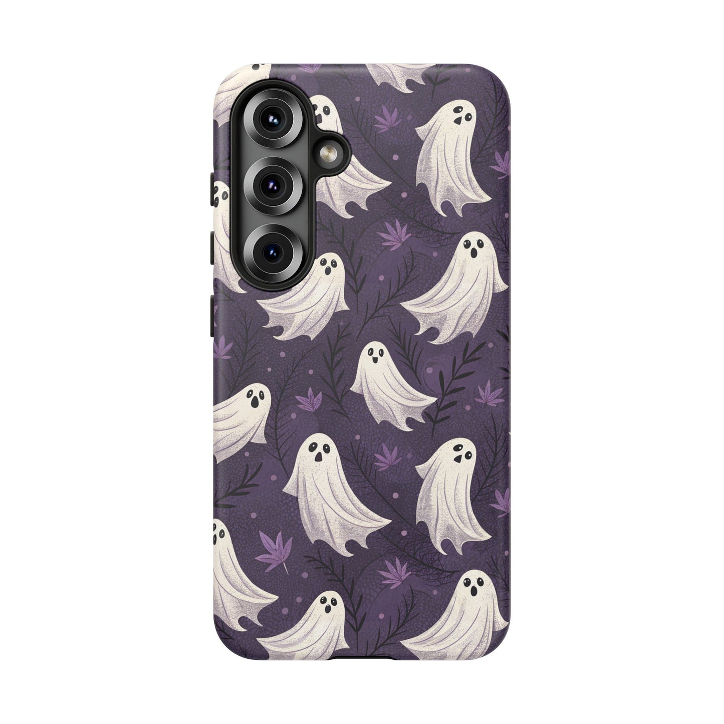 Scratch resistant matte finish on a playful spirit pattern Samsung Galaxy S25 tough case