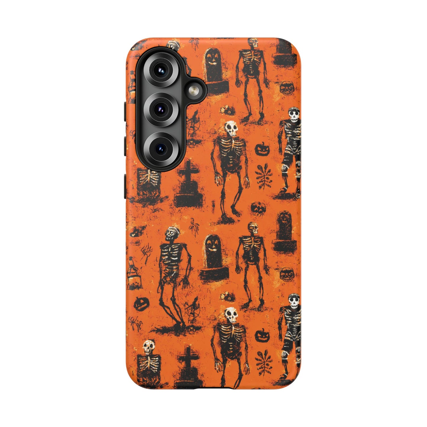 Impact resistant Samsung S25 tough case with detailed anatomical character sketches