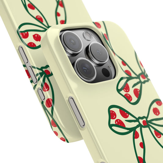 Vintage red bow pattern Snap Case