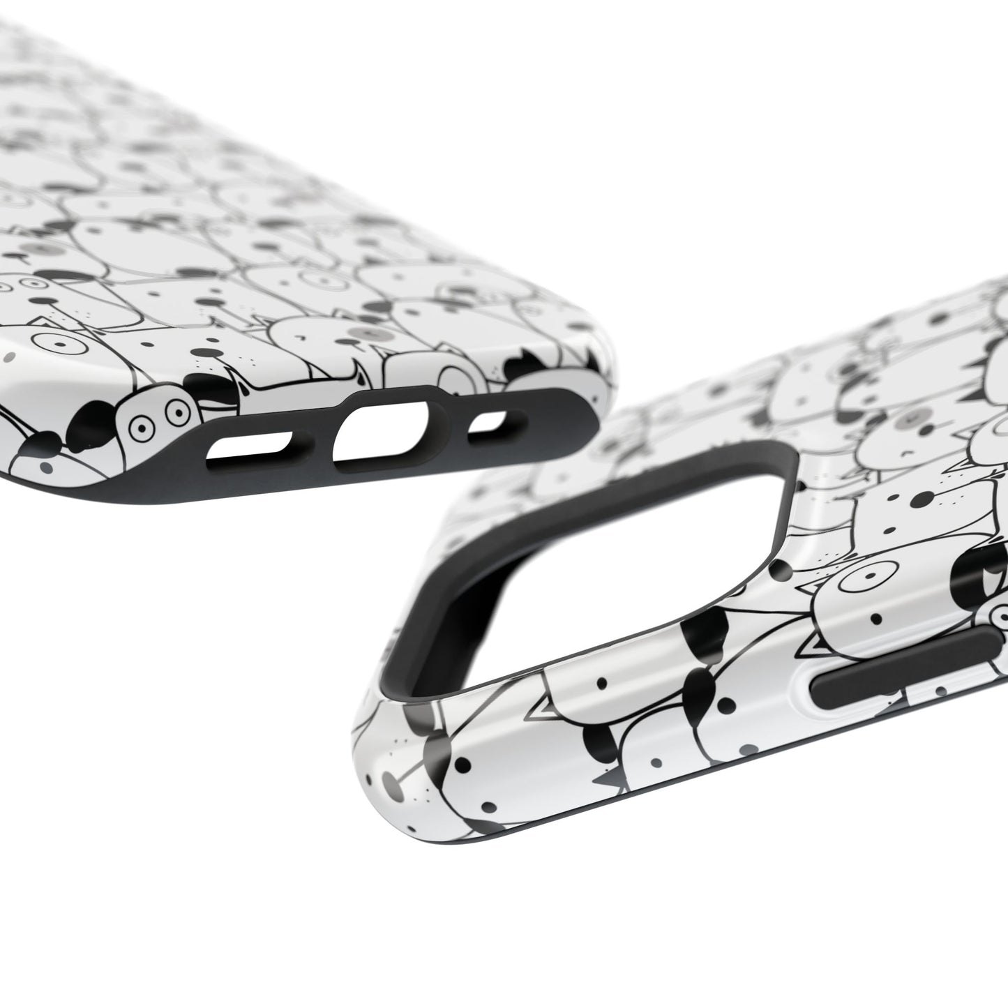 Tough pet case for iPhone showing tactile buttons and precise port cutouts
