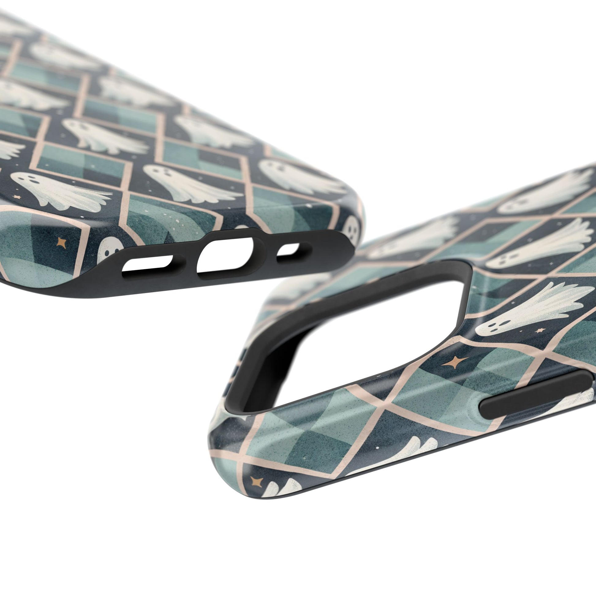 Tough halloween case for iPhone showing tactile buttons and precise port cutouts