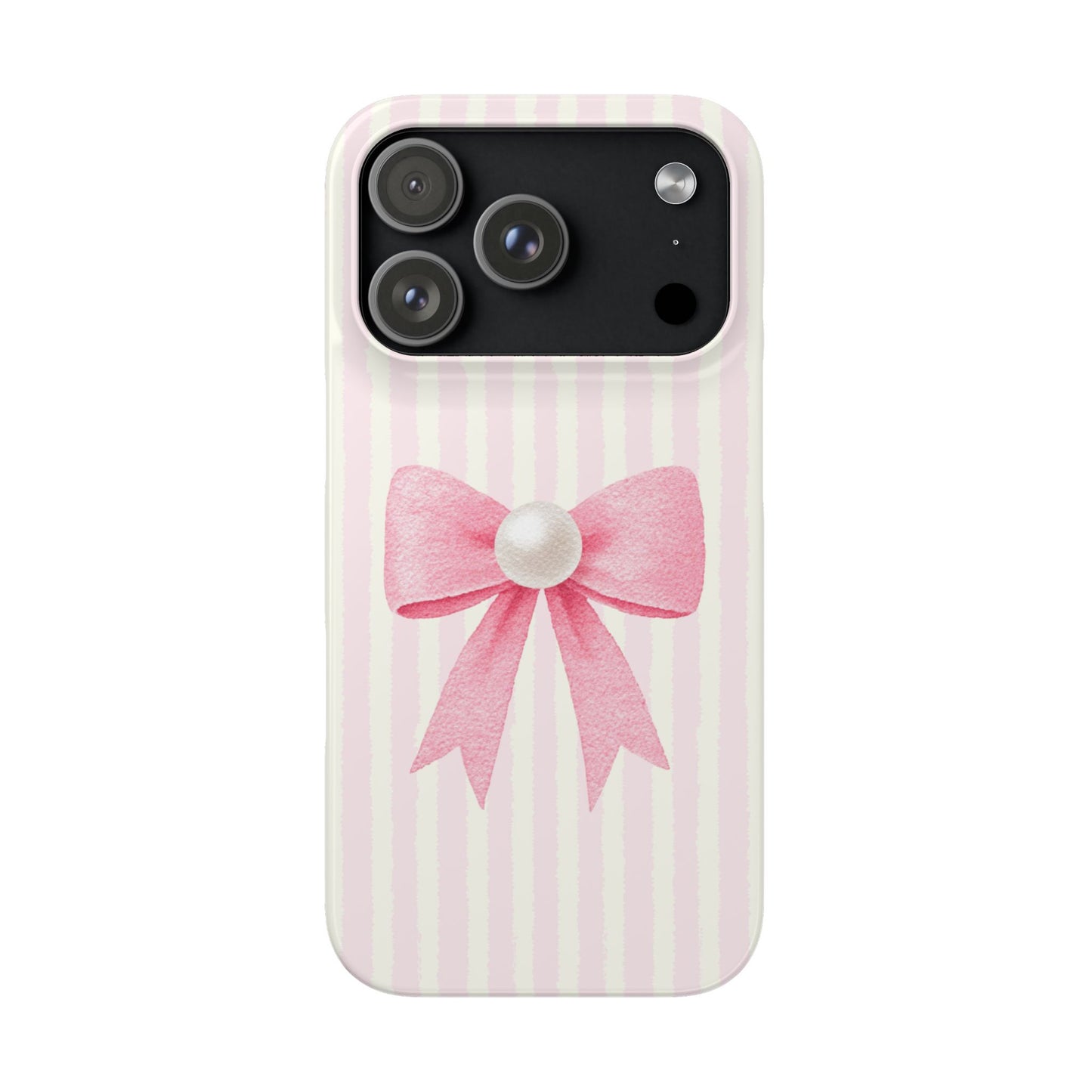Aesthetic pearl bow pattern Snap Case