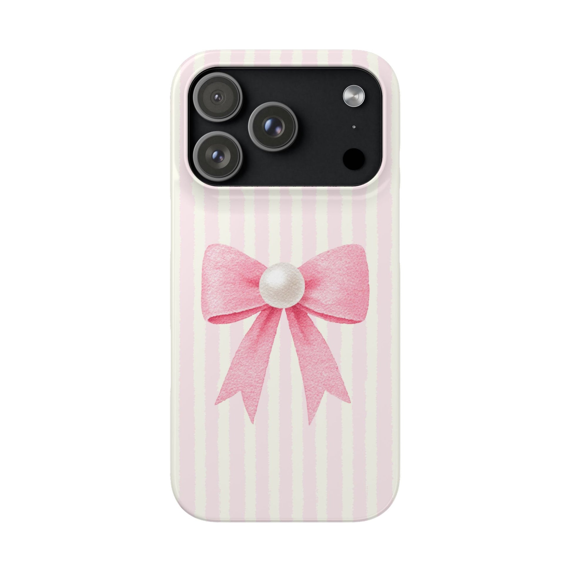 Aesthetic pearl bow pattern Snap Case