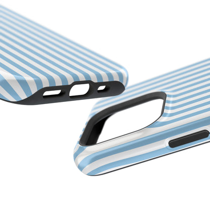 Precision cut ports on an iPhone Ocean Stripe protective tough case