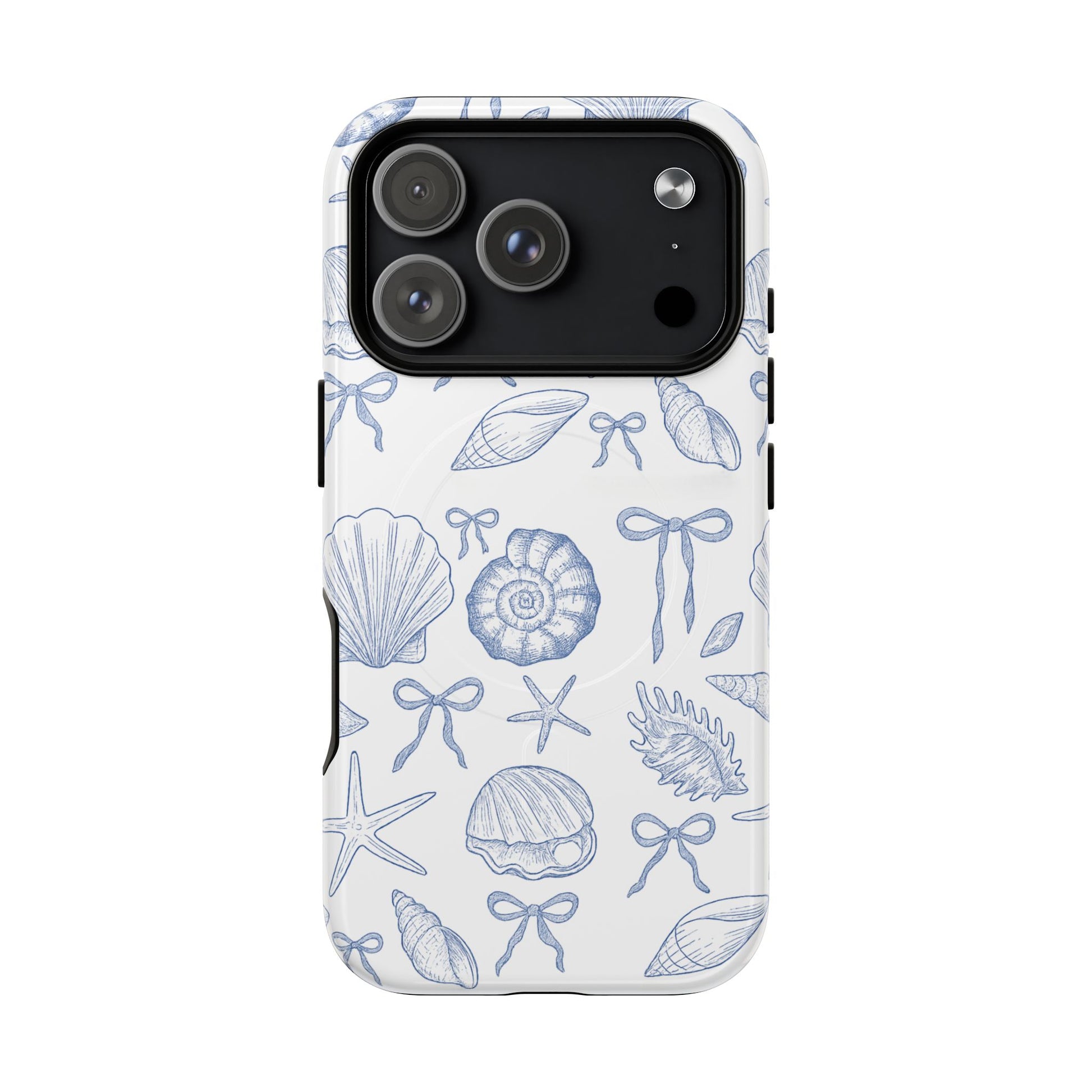 Coastal nautical ribbon MagSafe compatible iPhone case