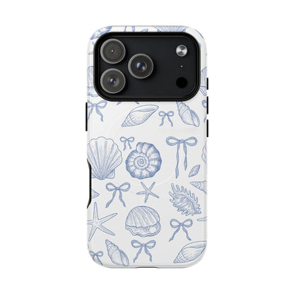 Coastal nautical ribbon MagSafe compatible iPhone case