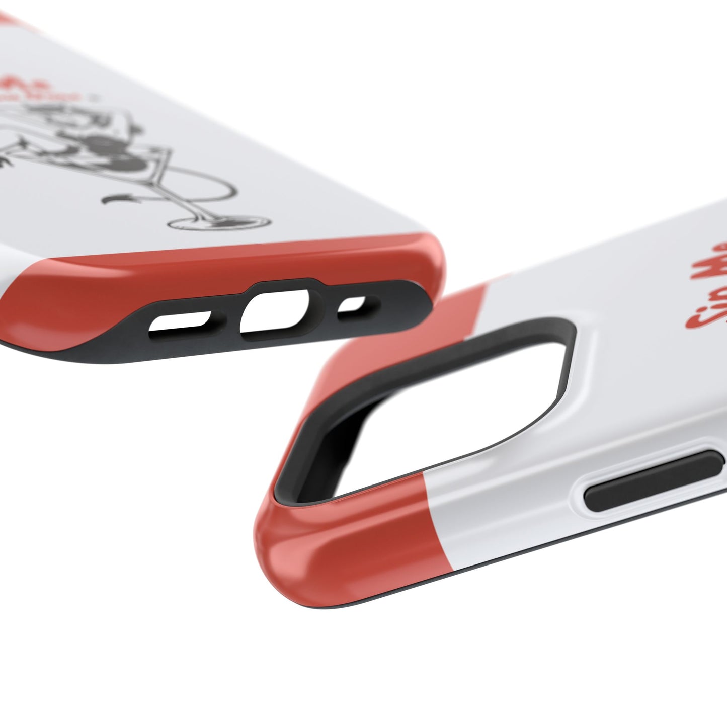 Charging port and camera cutout on tough phone case