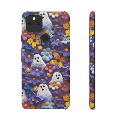 Google Pixel 5 snap phone case - Clay Flowers & Ghosts