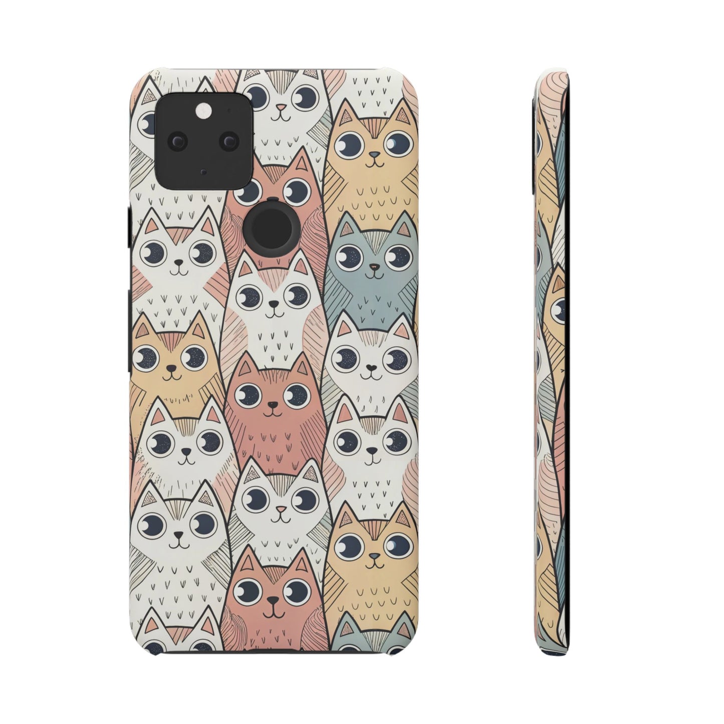 Google Pixel 5 snap phone case - Colourful Kitties