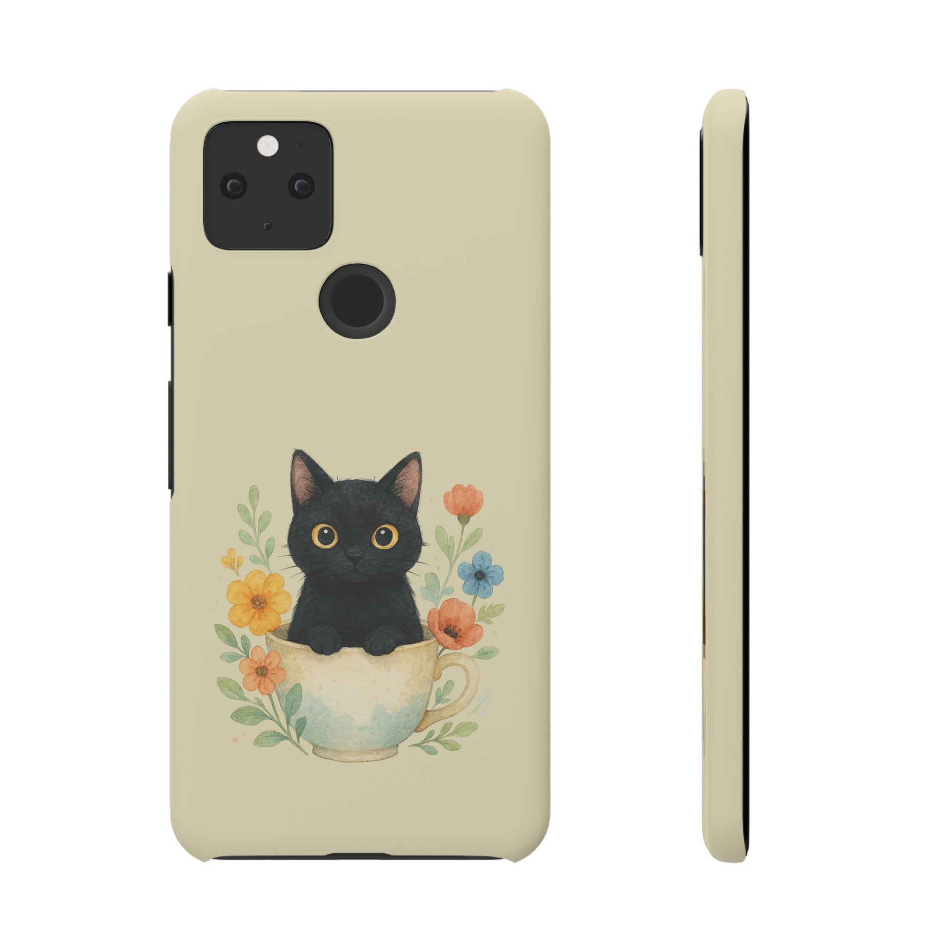 Google Pixel 5 snap phone case - Cup Cat
