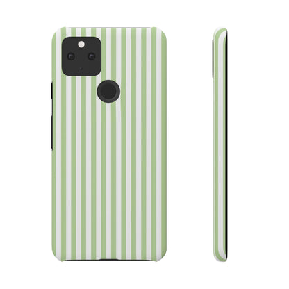 Google Pixel 5 snap phone case - Green Stripes