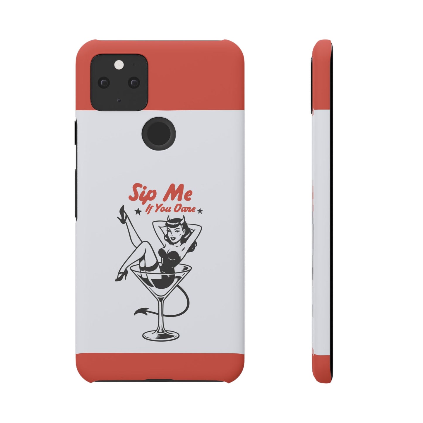 Google Pixel 5 snap phone case - Lady and a Wine Glass