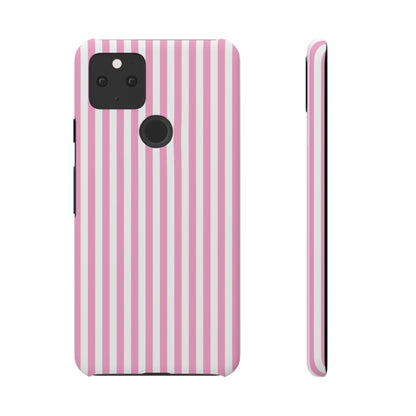 Google Pixel 5 snap phone case - Pink Stripes