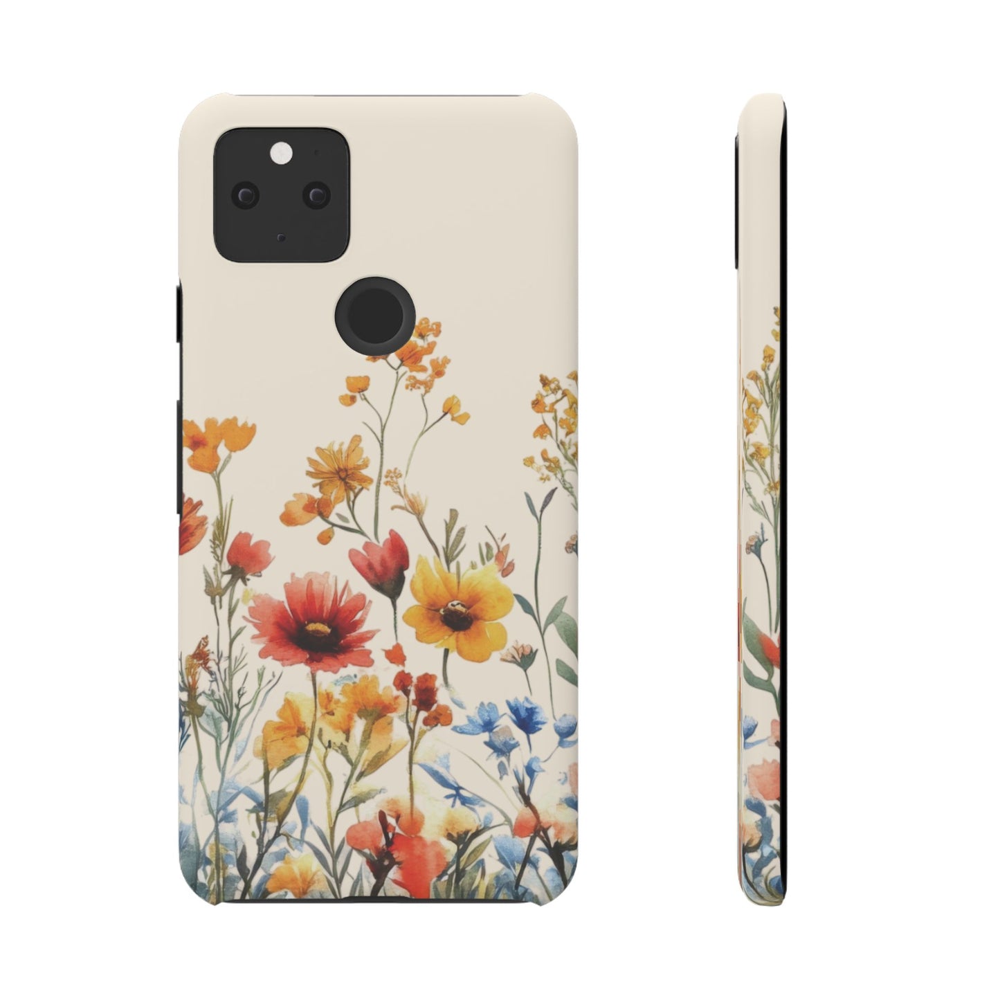 Google Pixel 5 snap phone case - Watercolour Blossom