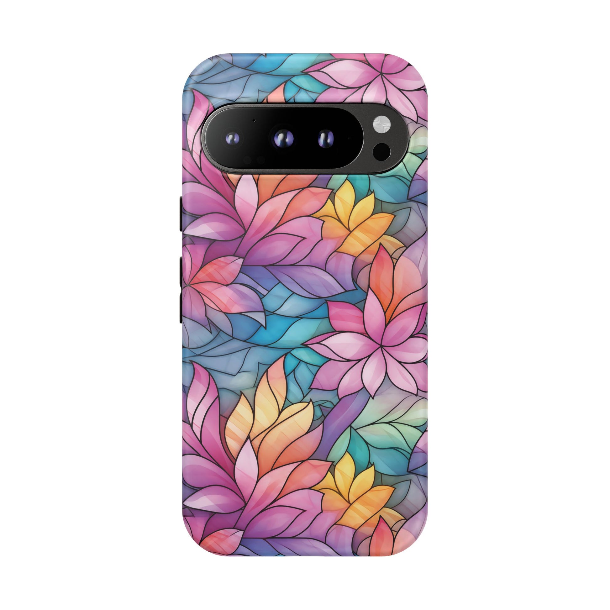 Google Pixel 9 Pro phone case - Blossom Stained Glass
