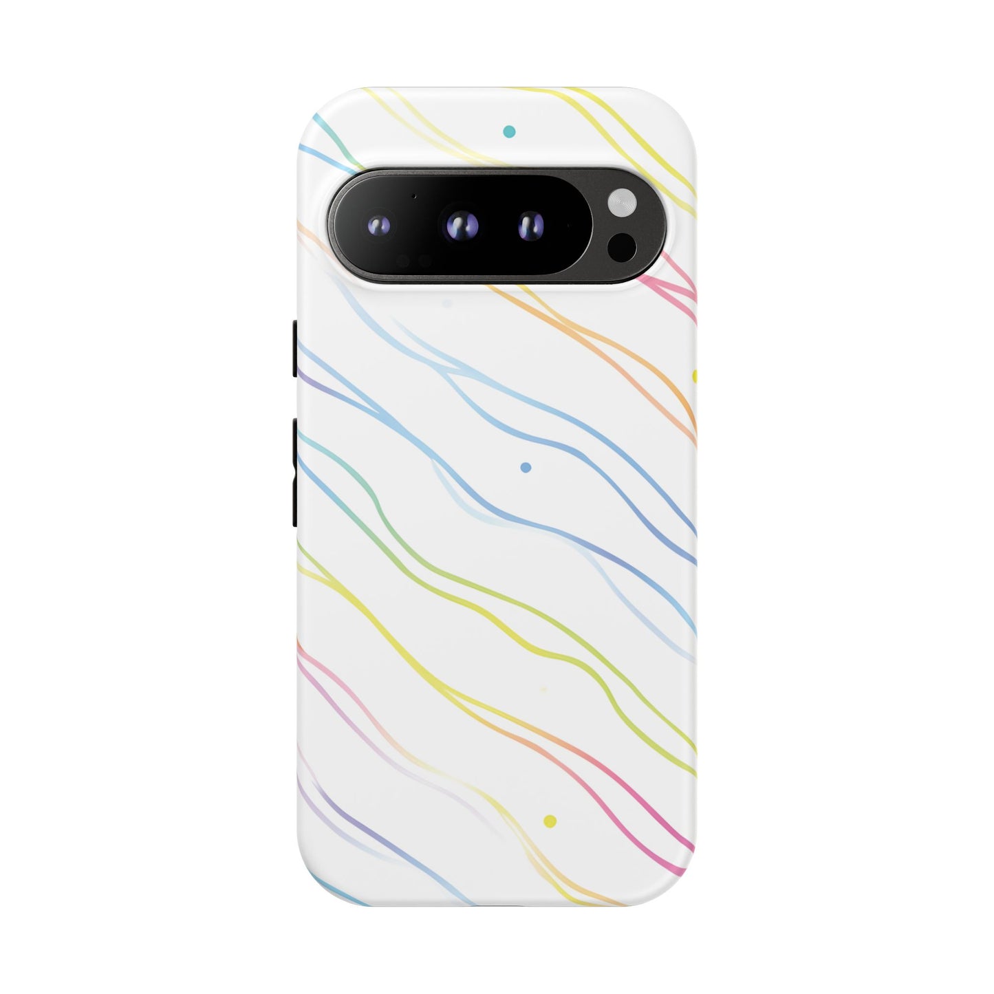 Google Pixel 9 Pro phone case - Colourful Curved Lines
