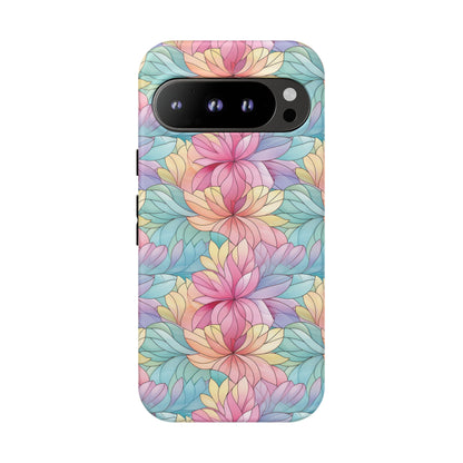 Google Pixel 9 Pro phone case - Colourful Flower Stained Glass