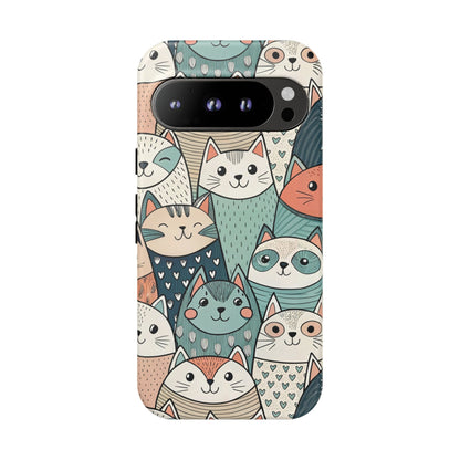 Google Pixel 9 Pro phone case - Group of Cute Animals