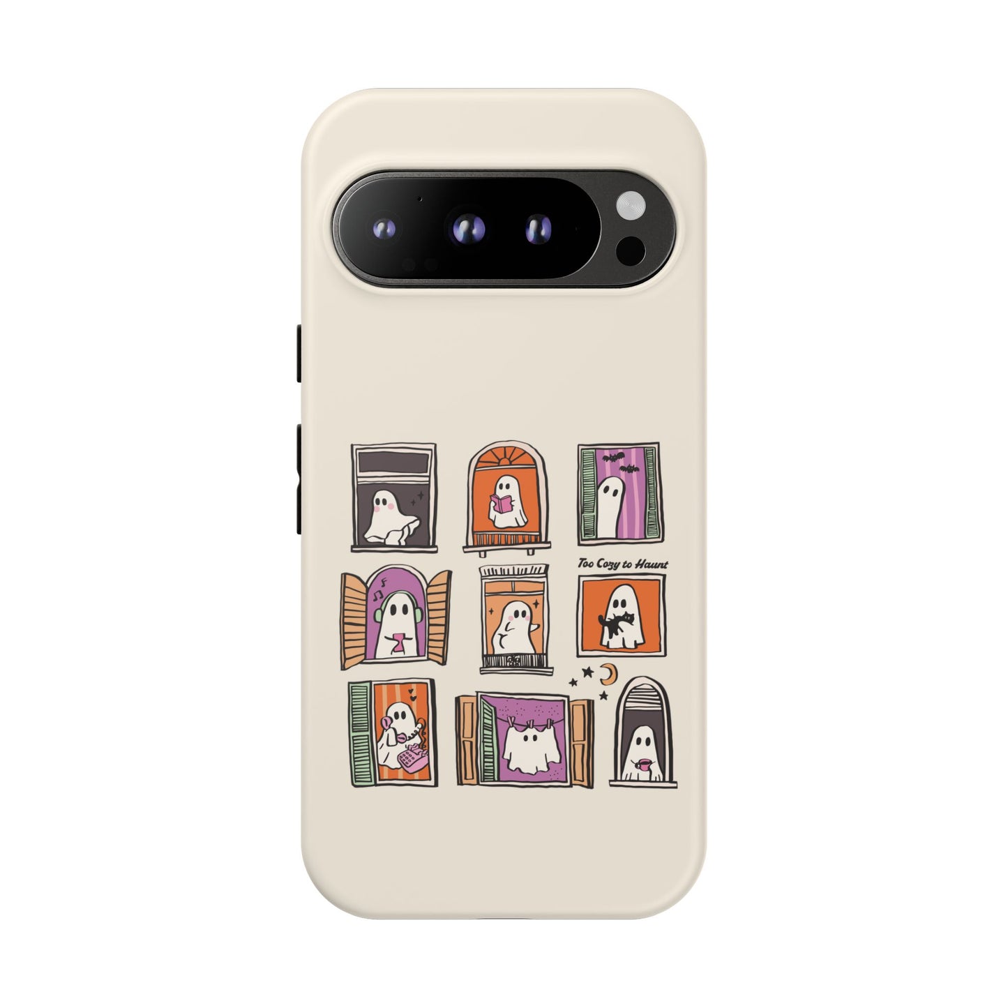 Google Pixel 9 Pro phone case - Halloween Ghosts in House