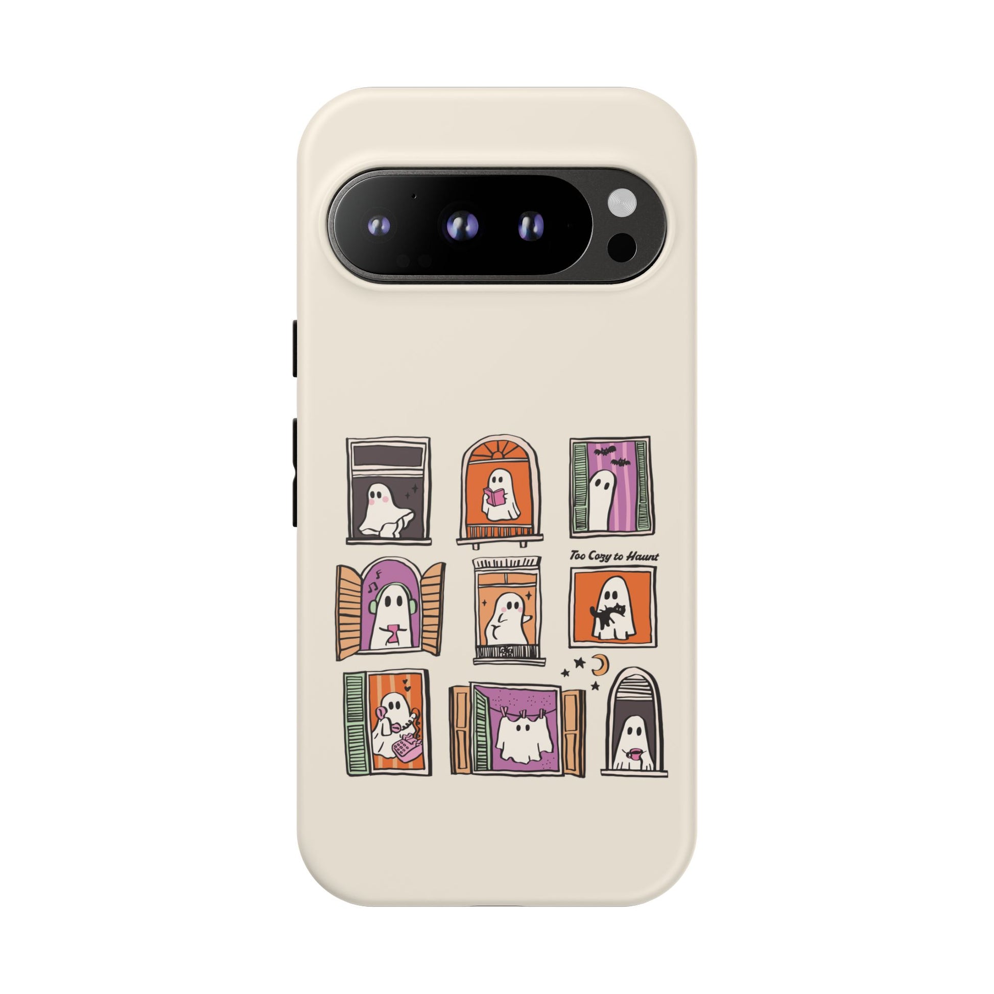Google Pixel 9 Pro phone case - Halloween Ghosts in House