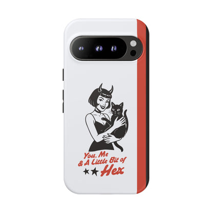 Google Pixel 9 Pro phone case - Lady and a Black Cat