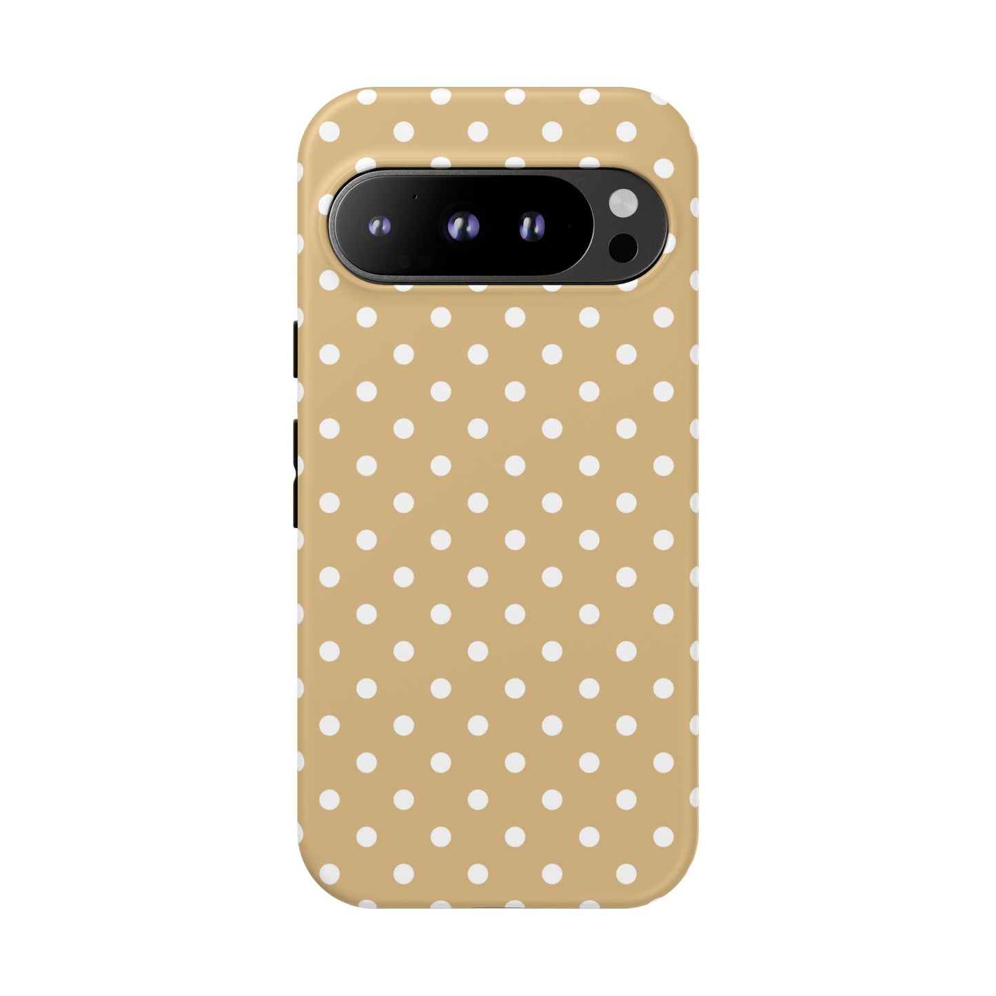 Google Pixel 9 Pro phone case - Latte Polka Dot