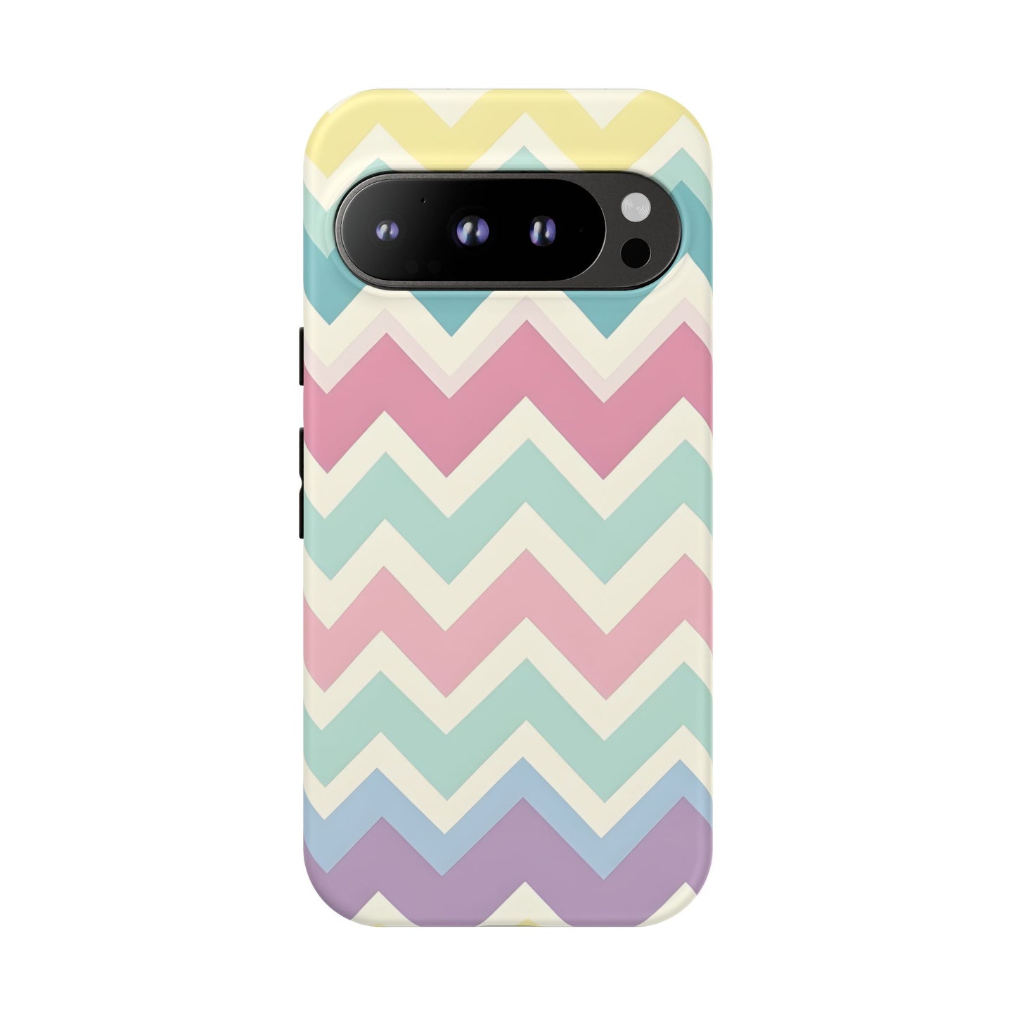 Google Pixel 9 Pro phone case - Pastel Chevron Pattern