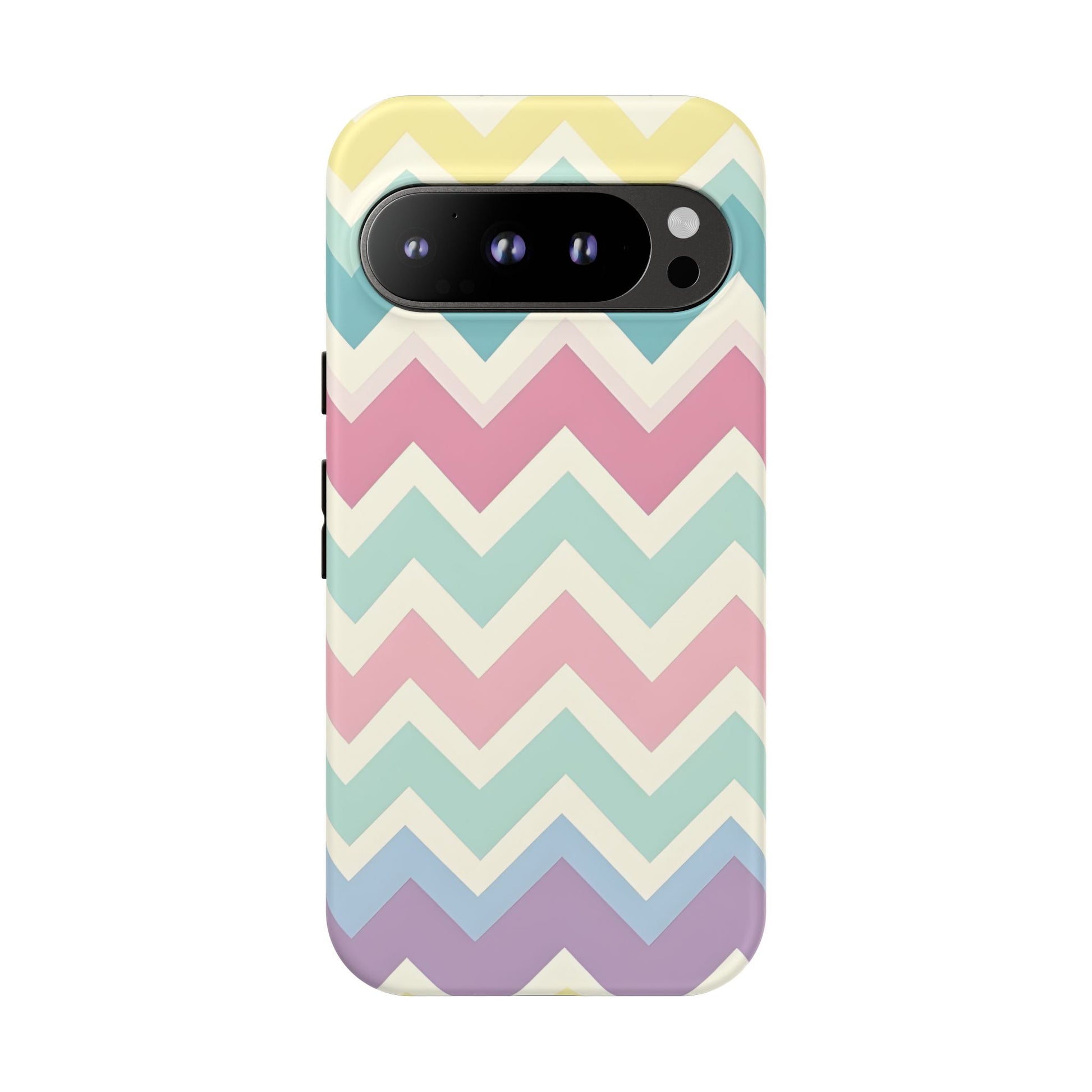Google Pixel 9 Pro phone case - Pastel Chevron Pattern