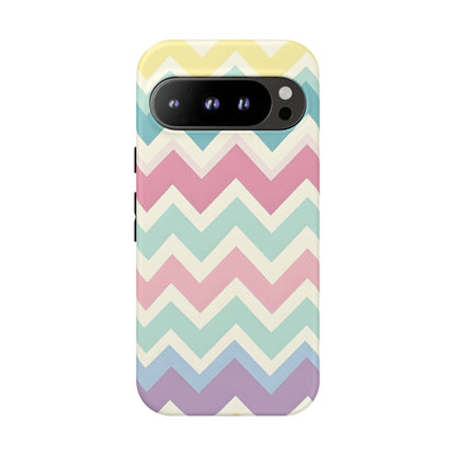 Google Pixel 9 Pro phone case - Pastel Chevron Pattern